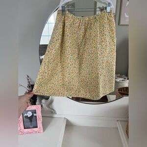 Yellow floral mini skirt